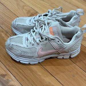 Nike Pink and White Mesh Sneakers